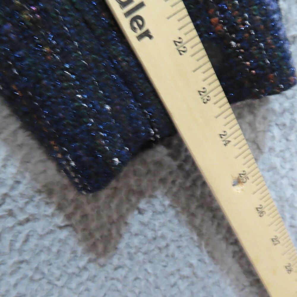 Sandro Colibri Tweed Double-Breasted Jacket 38 EU 6 US Navy Long Sleeve Button - Picture 14 of 15